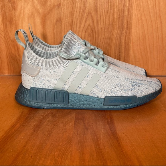 adidas Shoes - Womens 10.5 Adidas NMD R1 Primeknit Athletic Shoes Sea Crystals Blue SEF1051